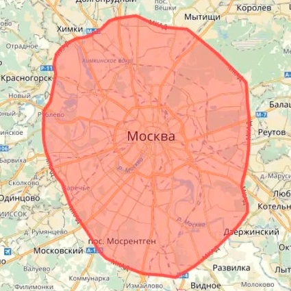 Карта мкада москвы